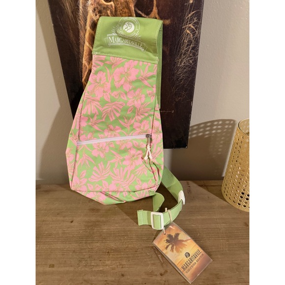 Margaritaville Handbags - Margaritaville Tropical Floral Sling Backpack Lime Green Pink Crossbody Bag NWT